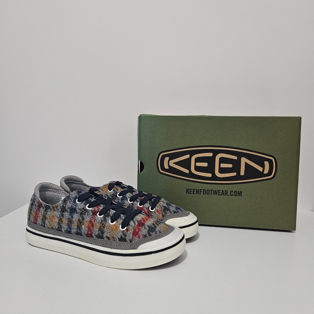 KEEN Elsa IV Sneaker Shoes Womens 6.5 Grey Multi Low Top Casual Academia School